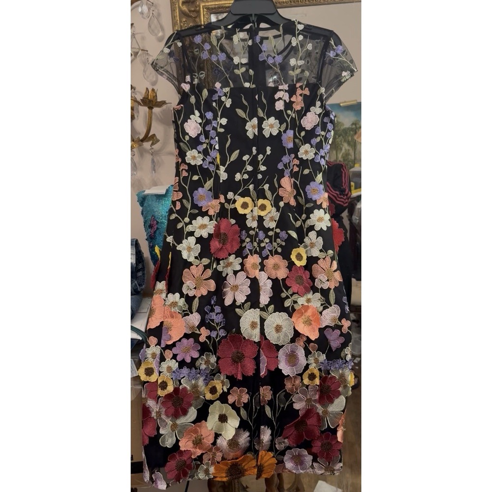 Anthea Crawford Dahlia FLORAL embroidered Shien Dress Taylor Swift Grammy Inspir - Picture 3 of 16